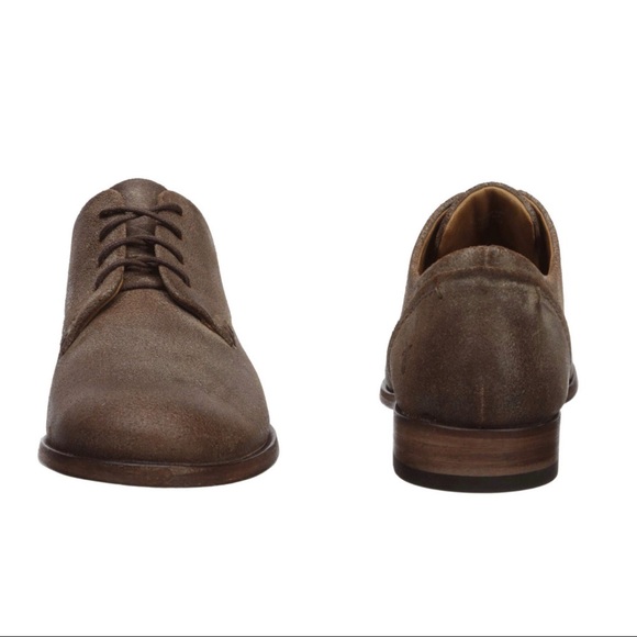 NEW FRYE Elyssa Oxford Waxed Vintage SUEDE SHOES - Picture 2 of 7